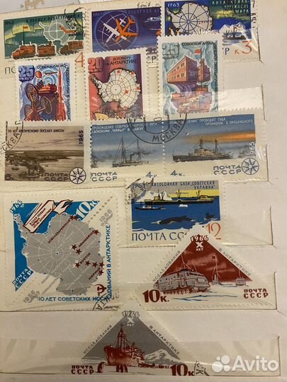 Марки серии Антарктида, 13 шт, СССР