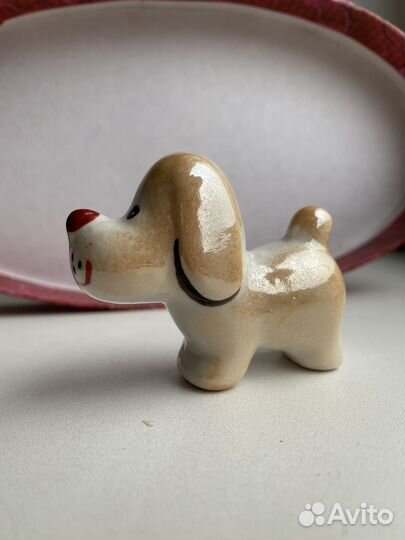 Фигурки фарфор СССР - собачка, котик, бурундучок
