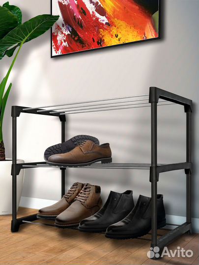 Полка для обуви 3-х ярусная, длина 80см Нар