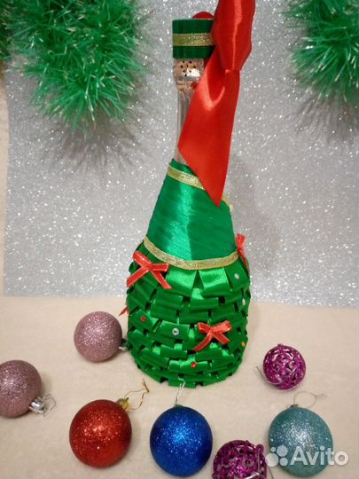 Съёмное украшение для шампанского на Новый год