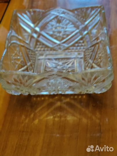 Ваза салатница хрустальная СССР