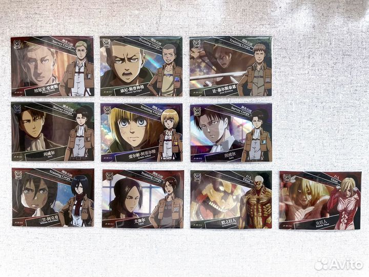 Атака Титанов: коллекционные карточки + значки