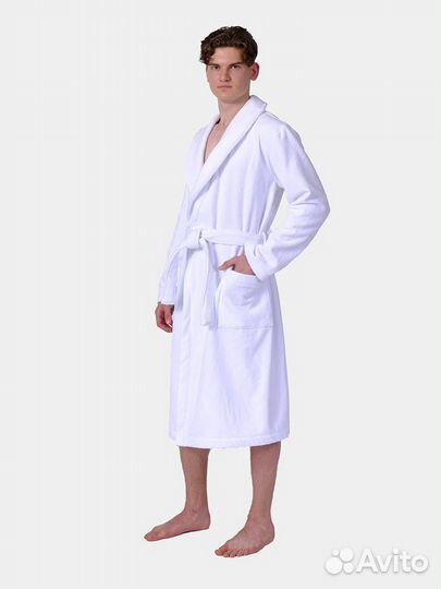 Халат махровый мужской, гостиничный, банный