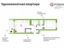 1-к. квартира, 41,2 м², 5/14 эт.