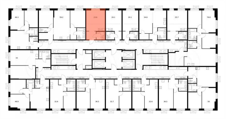 Квартира-студия, 23,8 м², 28/33 эт.