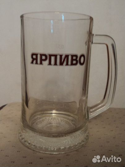 Пивная кружка стеклянная