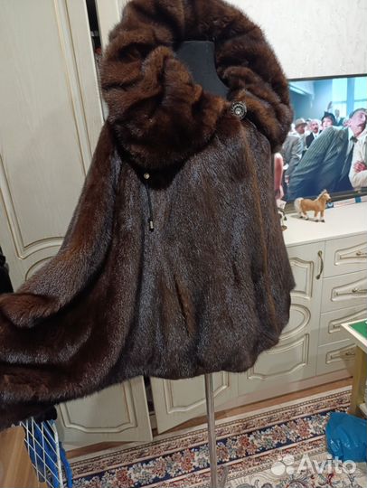 Шуба норковая пончо