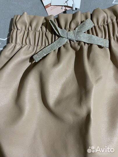 Юбка кожаная для девочки 98 (2-3 года) новая