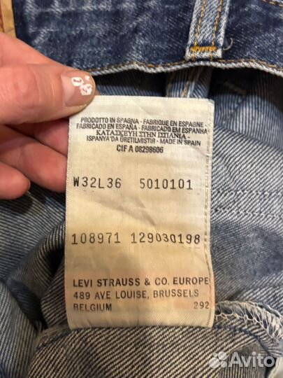 Джинсы Levis 501 w32 x l36 винтаж