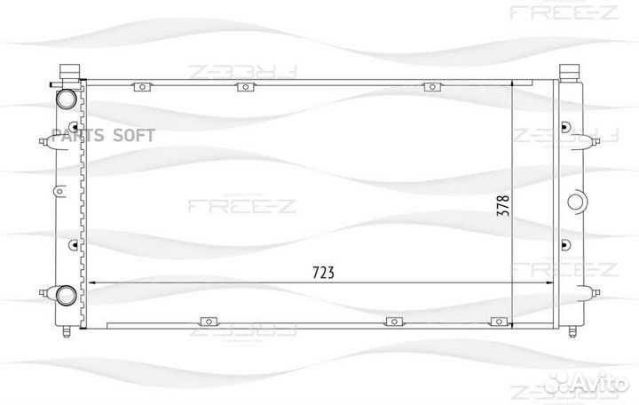 Радиатор охлаждения VW Transporter 90- KK0203