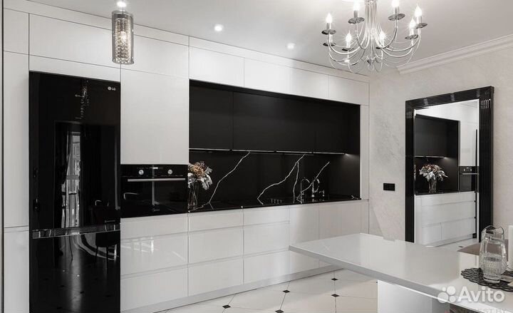 Кухня без ручек на заказ