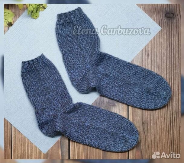 Вязаные Мужские Носки 42/43р(ручной работы)