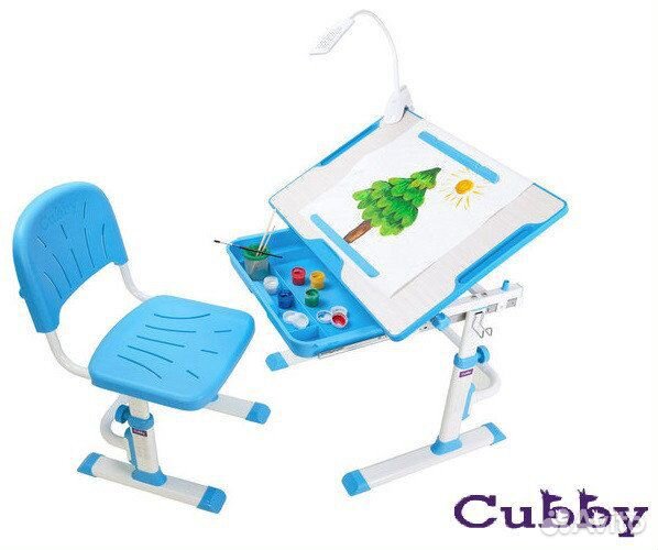 Растущая парта + стул + лампа cubby karo
