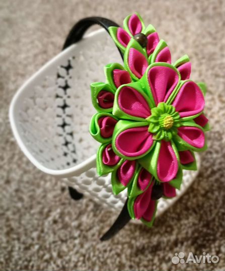 Украшения бантики, резинка канзаши, ободок,повязка