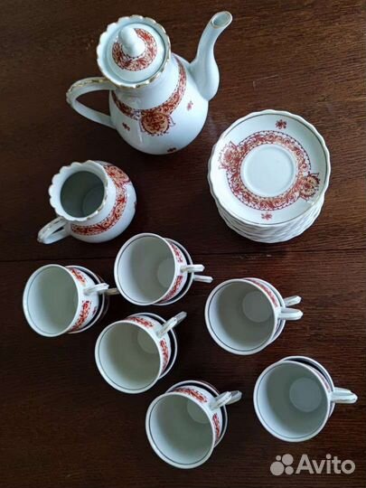 Кофейный сервиз на 12 персон. Винтаж