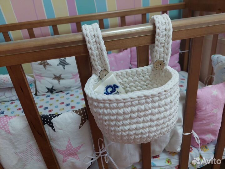 Корзинки интерьерные вязаные