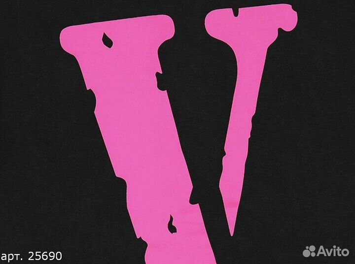 Футболка vlone pink V Чёрная