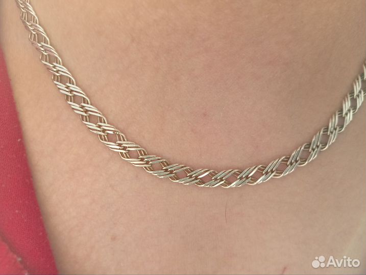 Мужская серебряная цепь 45,5