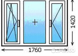 Пластиковое окно 1422х1766 под заказ