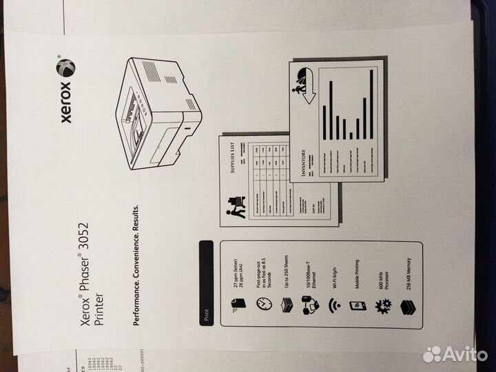 Принтер лазерный Xerox phaser 3052 c Wi-Fi