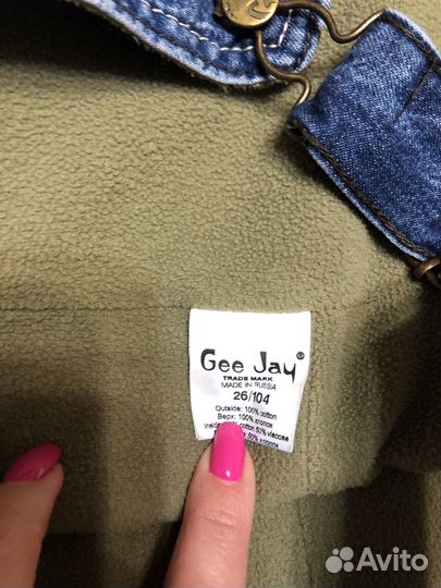 Джинсовый комбинезон утеплен. р. 26/104