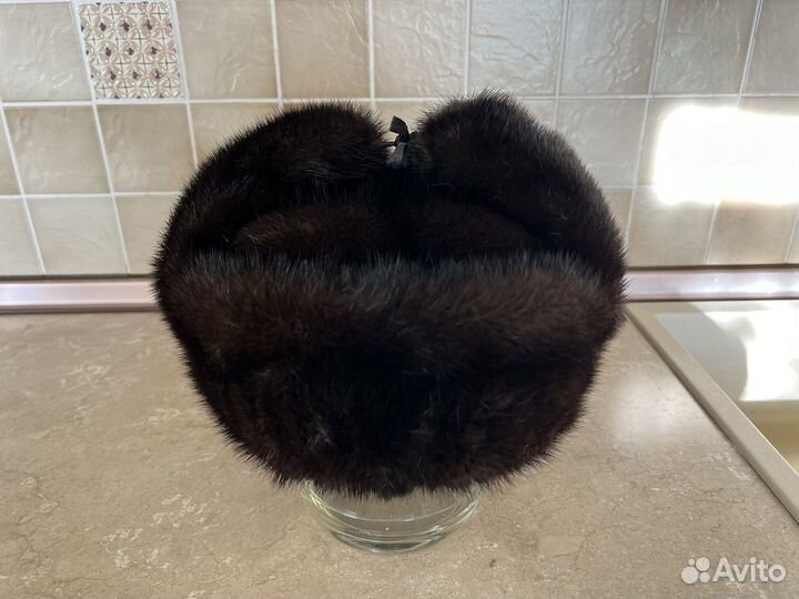 Шапка ушанка мужская норковая
