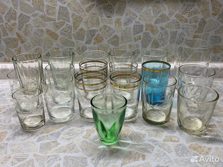 Стопки, стаканы, графины времен СССР