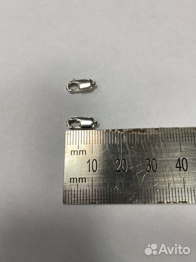 Серебряный замок «карабин»