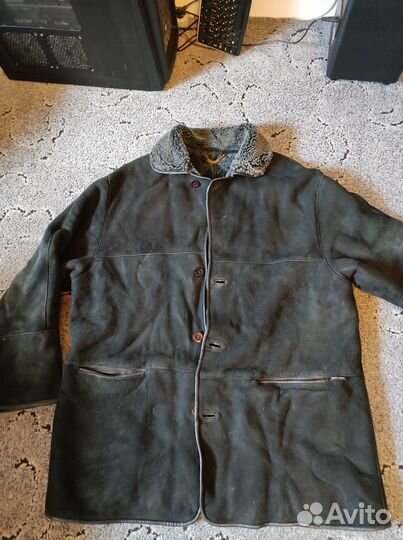 Мужская дублёнка натуральный мех XXL