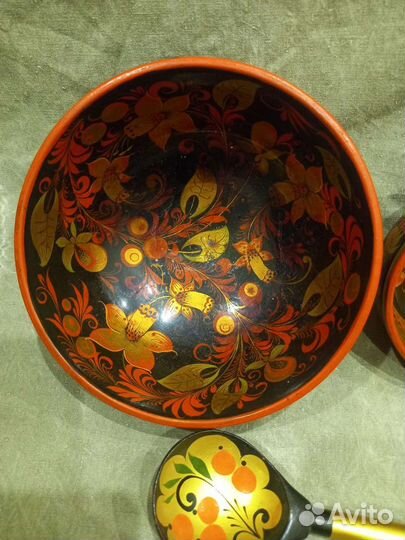 Посуда Хохлома советская СССР