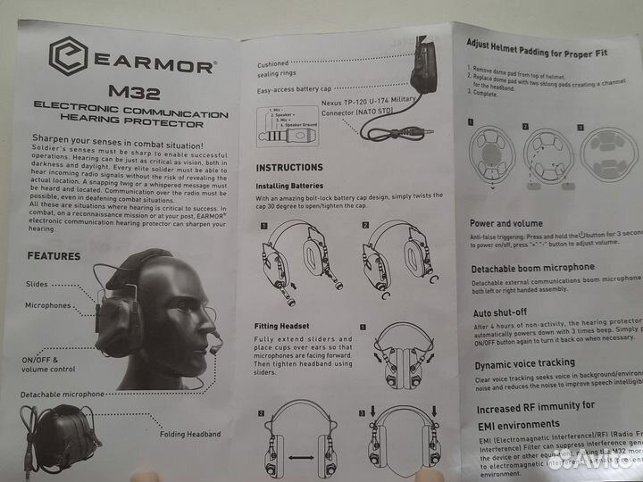 Наушники earmor M32 активные