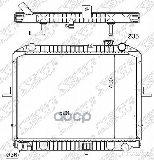 Радиатор Kia Bongo 04-19 KI0007 Sat