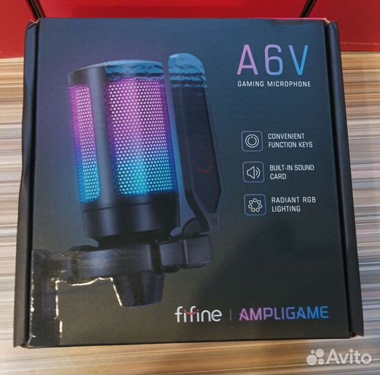 Новый микрофон fifine ampligame a6v RGB