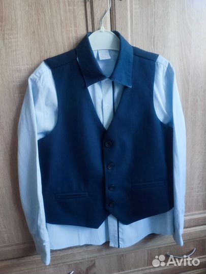 Школьный костюм для мальчика 128 134 синий