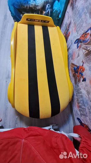 Детская кровать машина с матрасом Romack