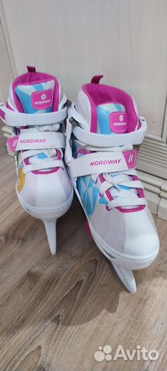 Коньки детские раздвижные nordway 31-36