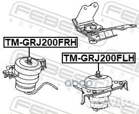Опора двигателя toyota land cruiser 200 лев.гид