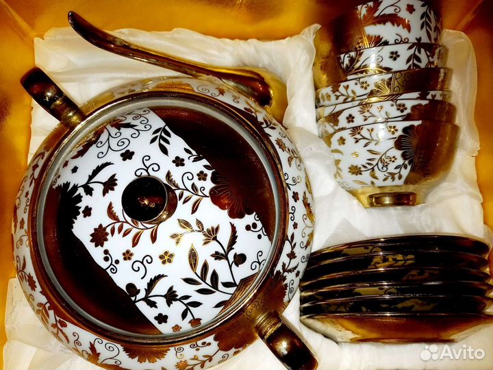 Набор супница с пиалами и блюдцами на 6 персон