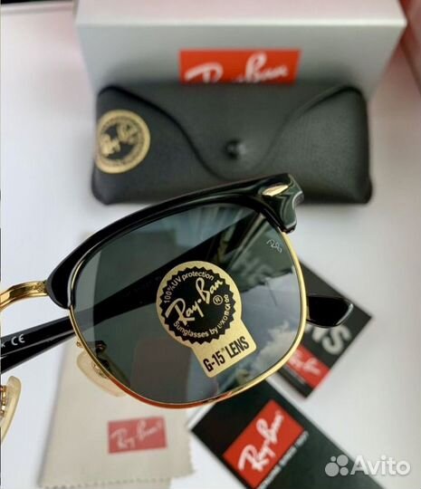 Очки ray ban clubmaster глянцевые