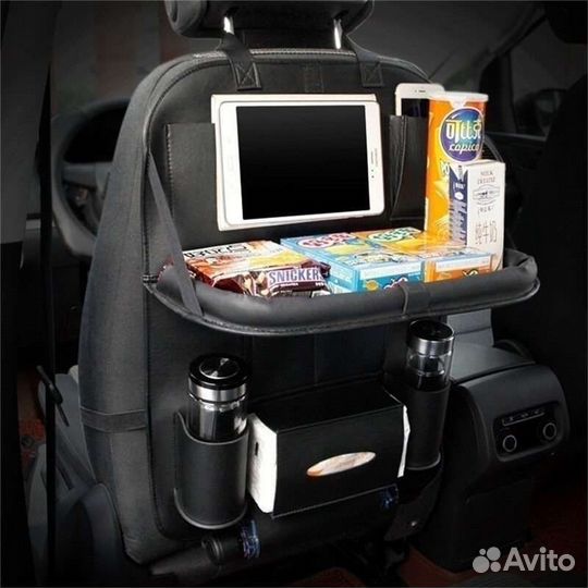 Органайзер в авто на спинку сиденья со столиком