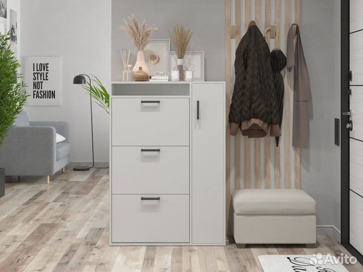 Обувница закрытая белая