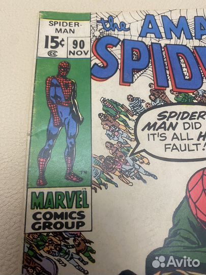 Комикс оригинал Amazing Spider-man #90 (1970г)