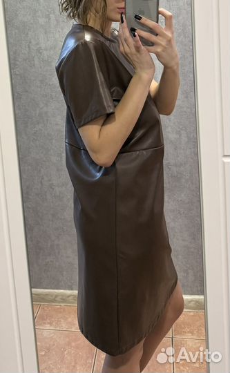 Платье кожаное