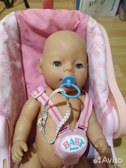 Кукла пупс беби бон+переноска+одежда