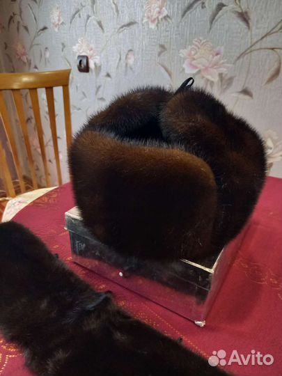 Норковая шапка мужская ушанка