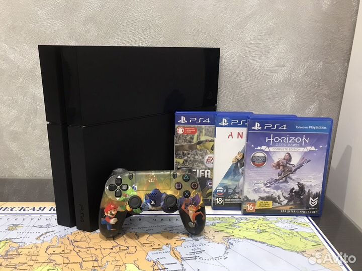 Playstation 4 Fat + 3 Игры на диске