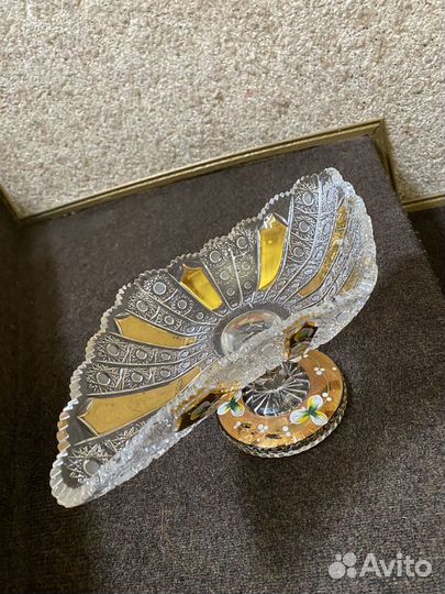 Ваза для фруктов хрусталь