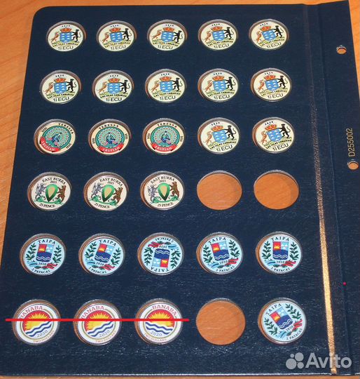 Монеты-жетоны фауна цветная эмаль