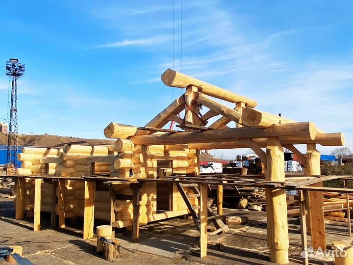 Баня из сруба с беседкой, проект 