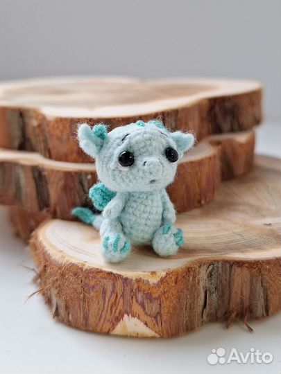 Мини амигуруми Дракоша в скорлупе ореха на заказ